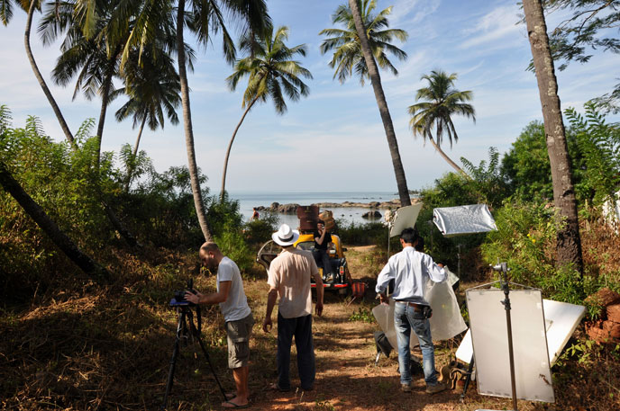 Film shoot in Goa India